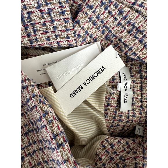 $798 Veronica Beard Taja Dickey Jacket cotton-blend tweed blazer Size 10 NEW - Picture 8 of 12